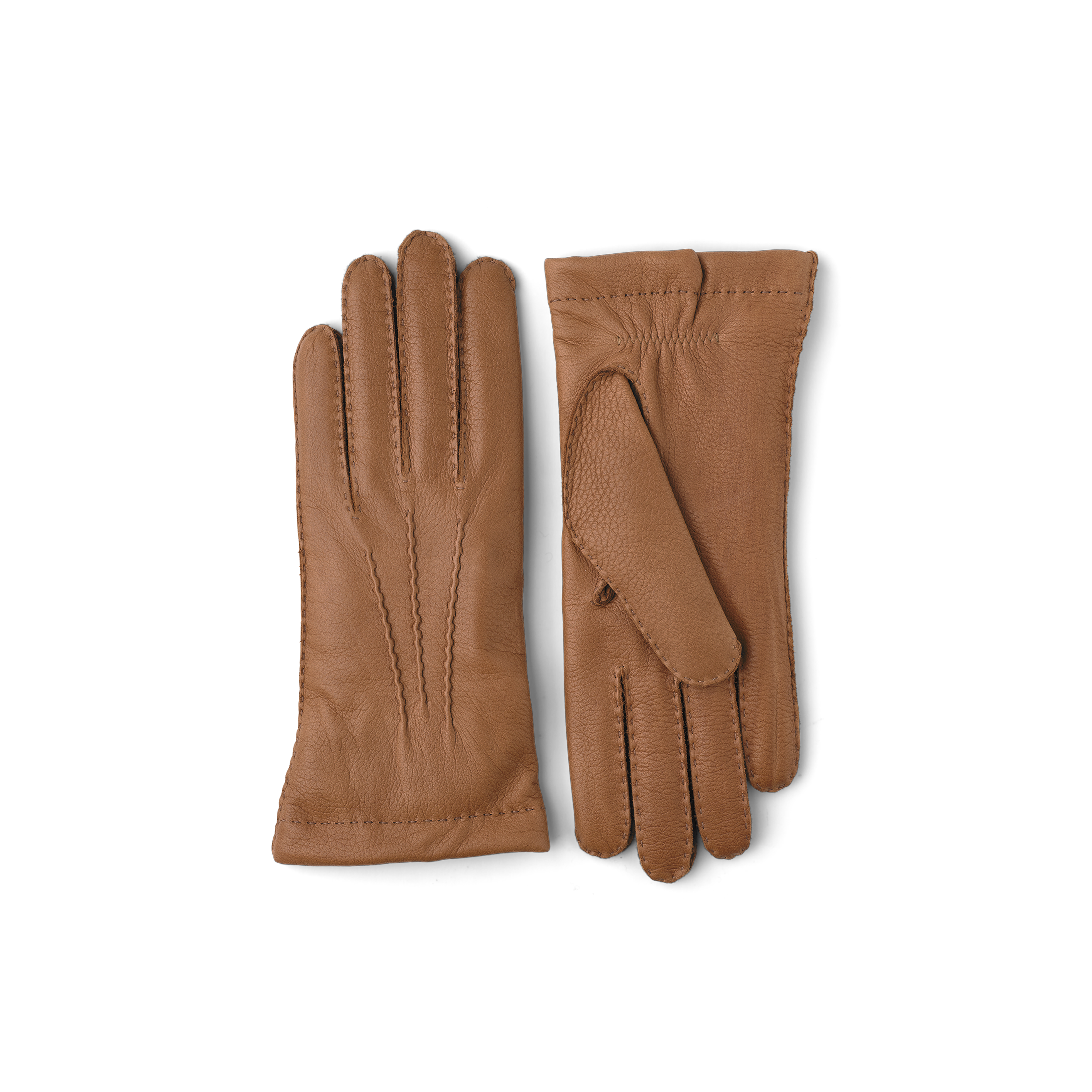 Ljusbrun handsydd handske i älgskinn