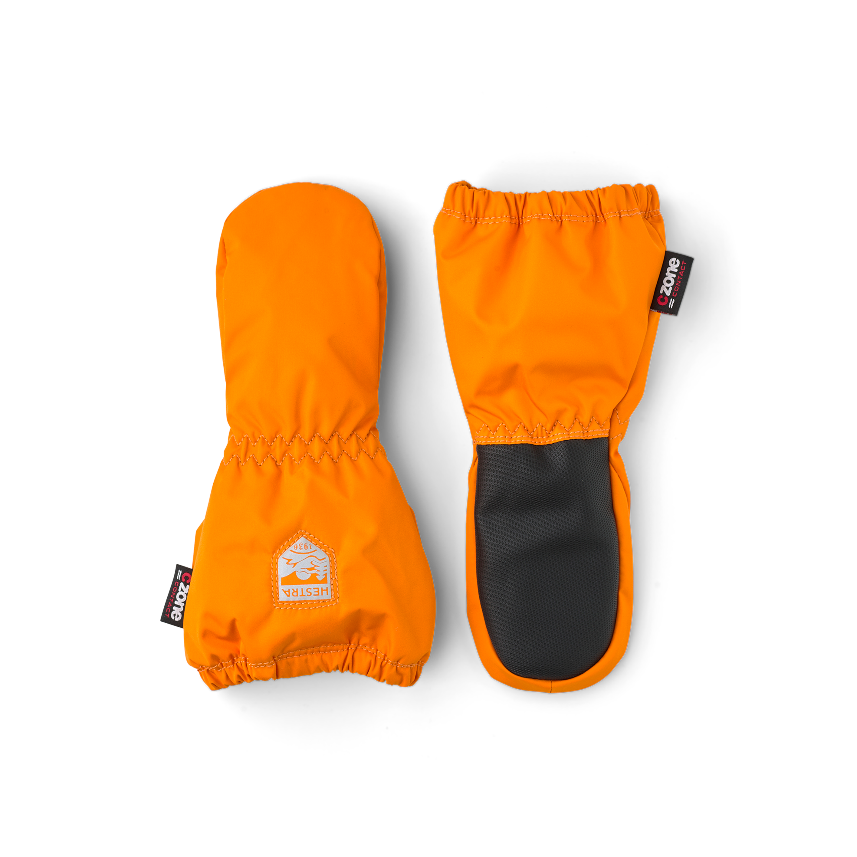 Orange skaltumhandske i tyg