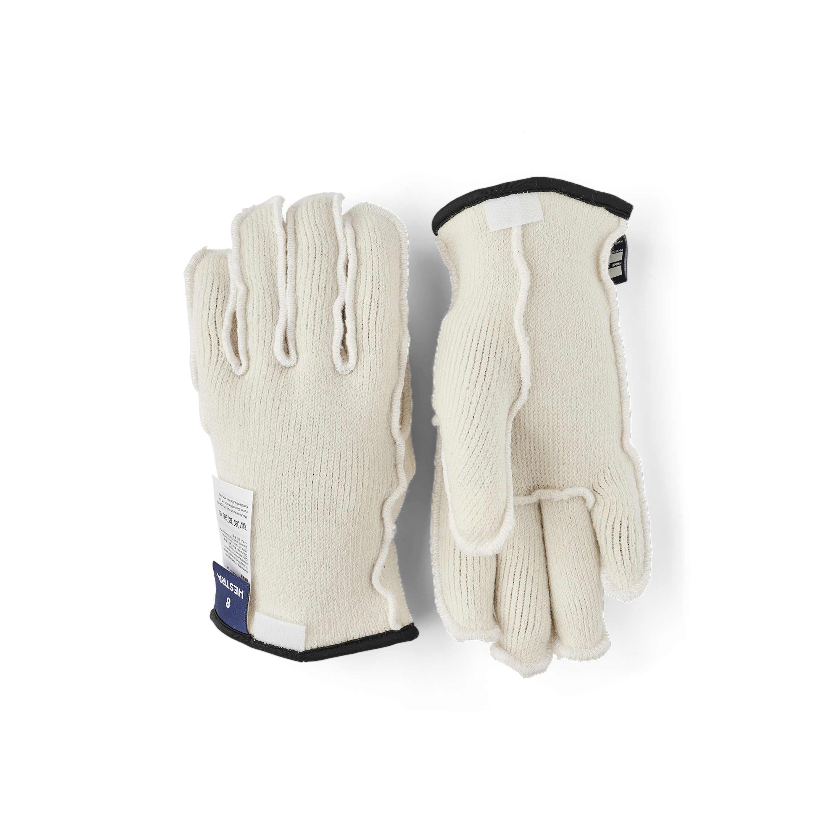Vitt maskinsytt handskfoder