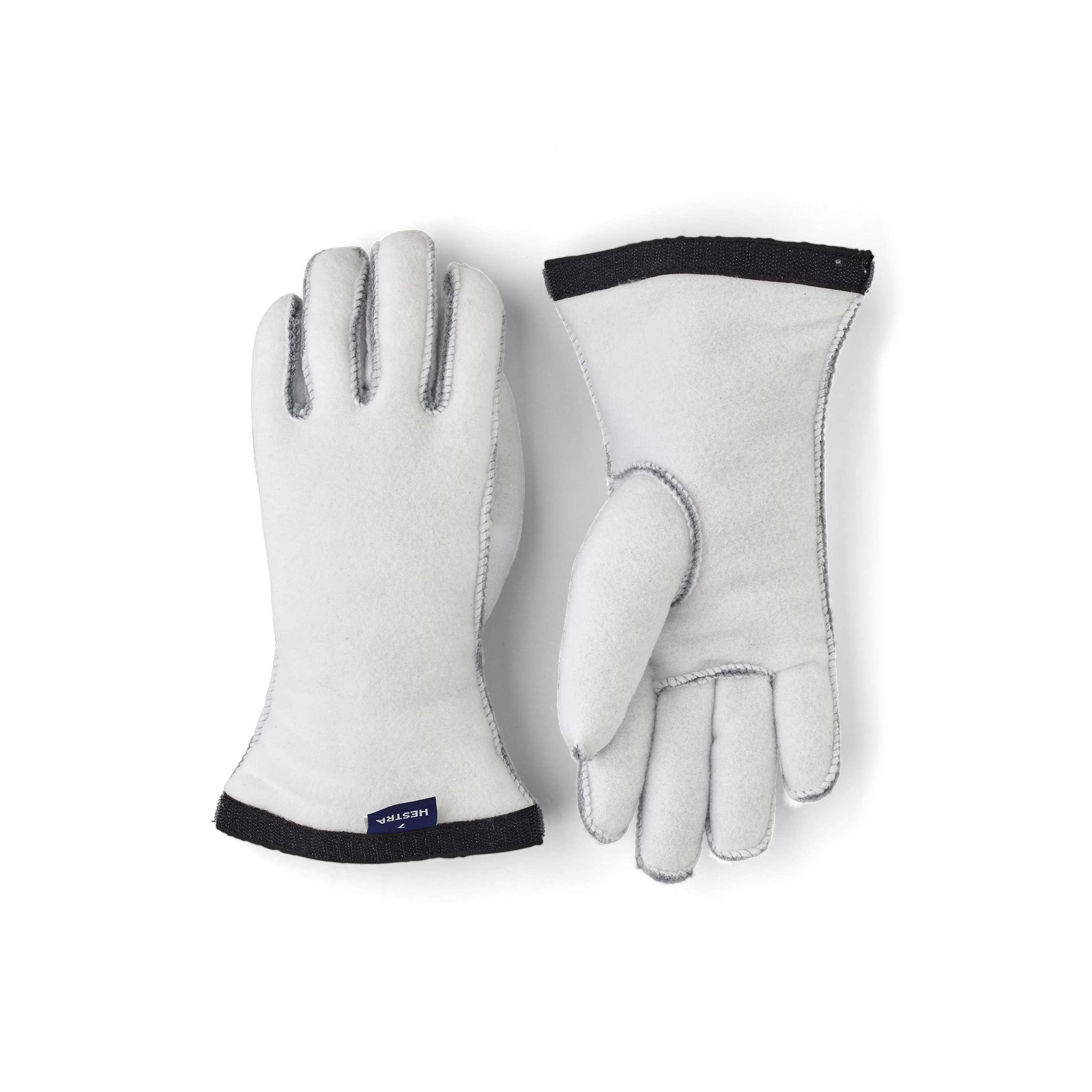 Vitt maskinsytt handskfoder