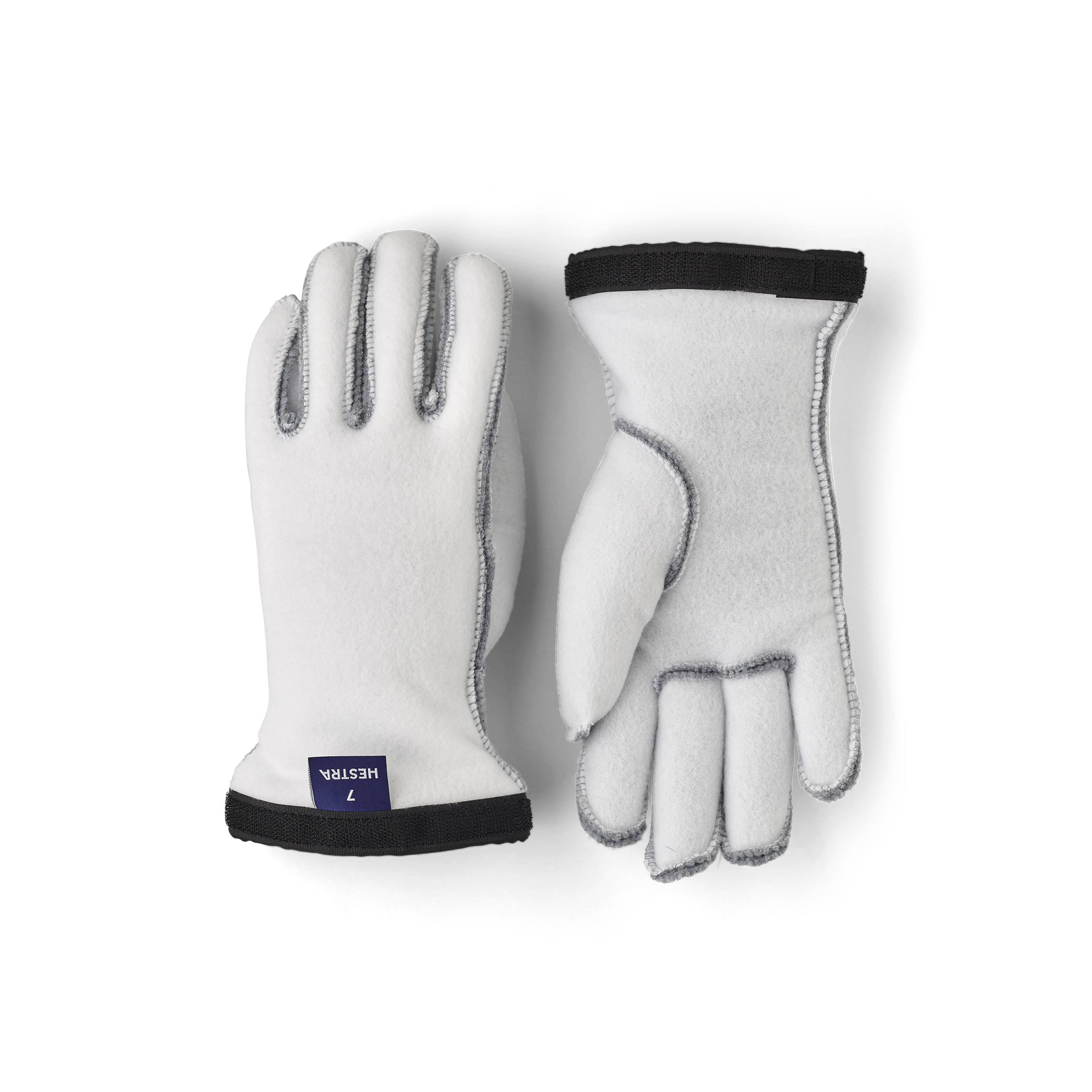Vitt maskinsytt handskfoder