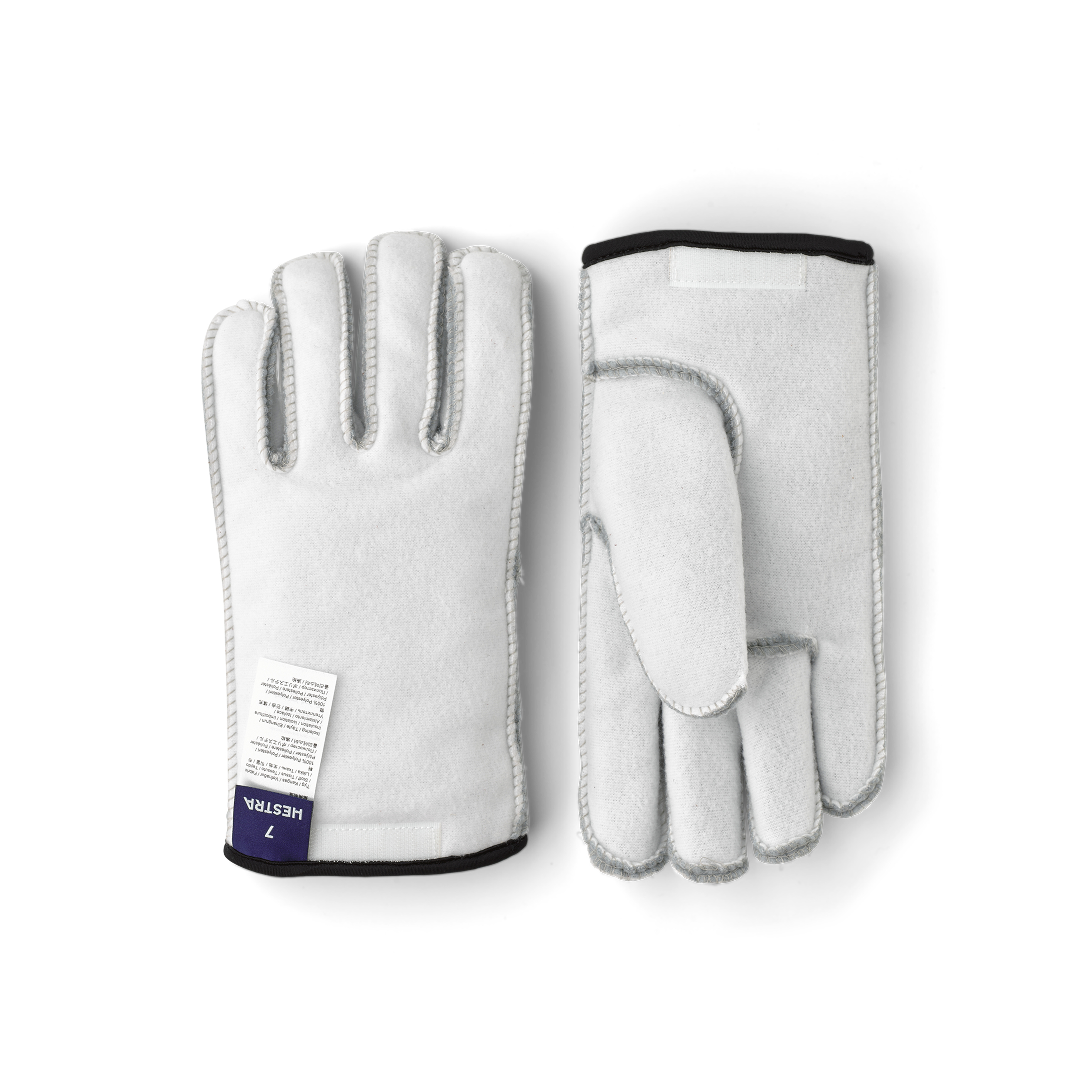 Vitt maskinsytt handskfoder