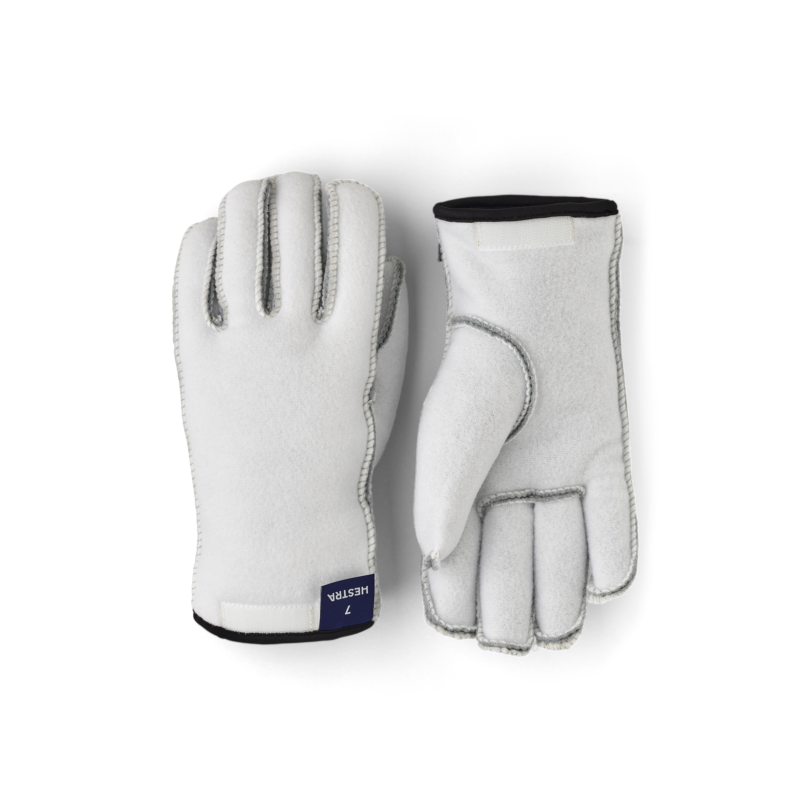 Vitt maskinsytt handskfoder