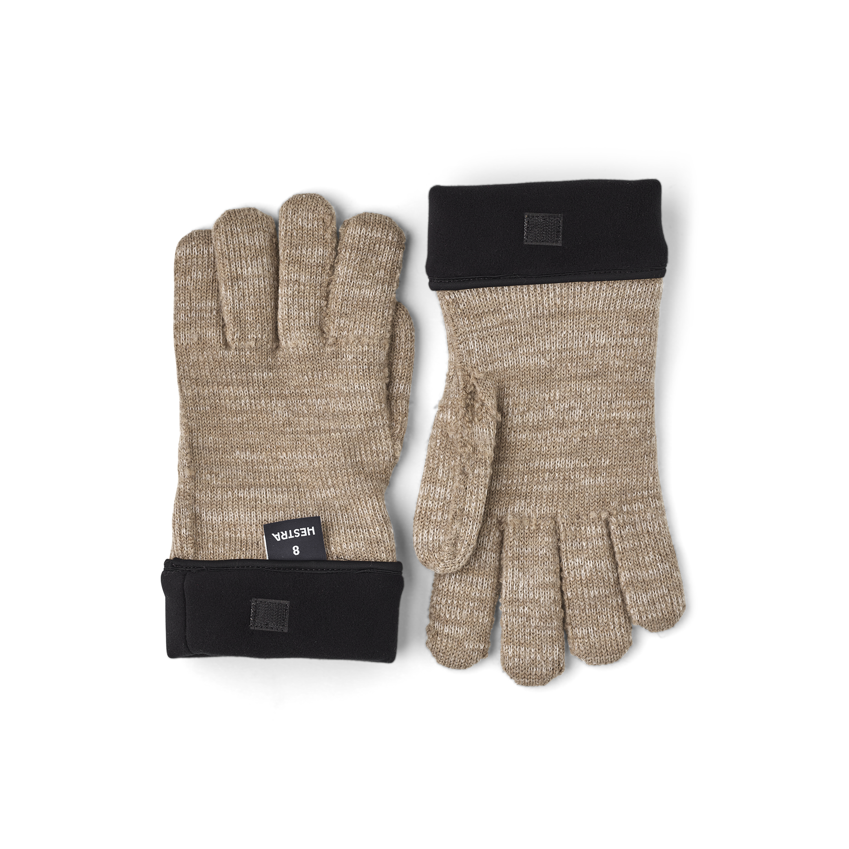Beige handskfoder i merioull
